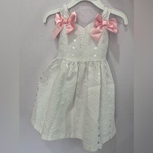 White Bonnie Jean Toodler girl dress